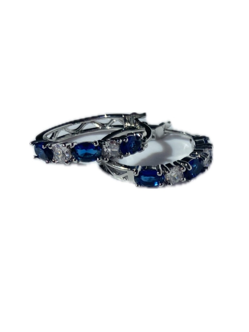 Fashion Rhinestone Crystal Hoop Earrings - New - Picture 2 of 5